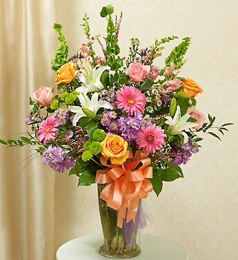 Pastel Sympathy Vase Arrangement