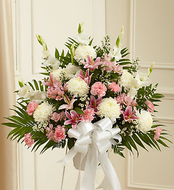 Pink and White Sympathy  Basket