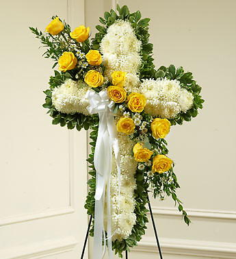 White Cross with Yellow Rose Break