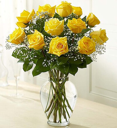 Rose Elegance Premium Long Stem Yellow Roses : Rutherford, NJ Florist :  Same Day Flower Delivery for any occasion