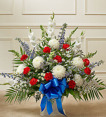 Red White And Blue Sympathy  Basket