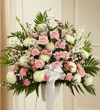 Pink and White Sympathy  Basket